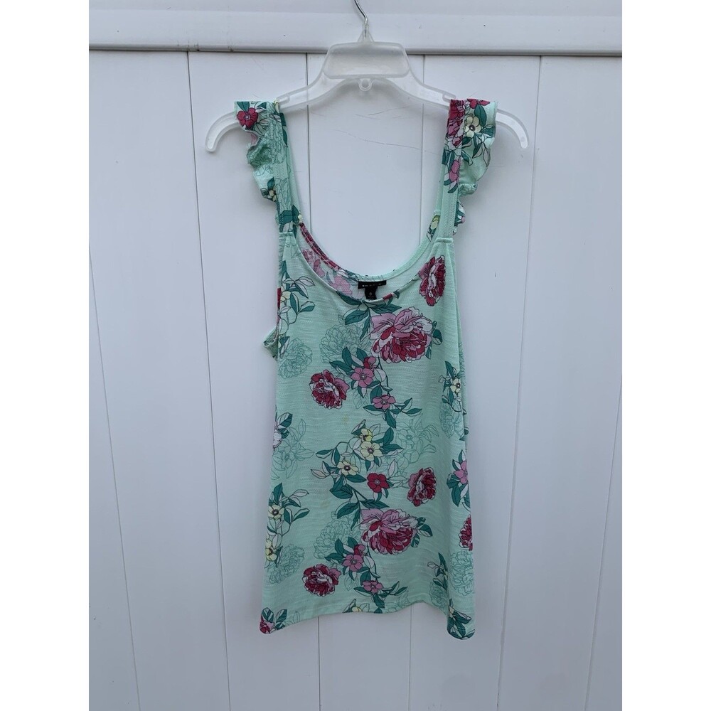 Torrid 0 Women Floral Sleeveless Blue Casual OX Rayon